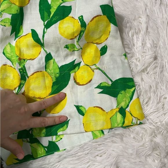 Sz 24 Nordstrom 1901 Button Front Lemon Print Dress - Picture 8 of 12